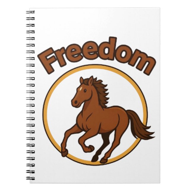 **Majestic Arabian Horse in the Golden Desert** Notebook (Front)