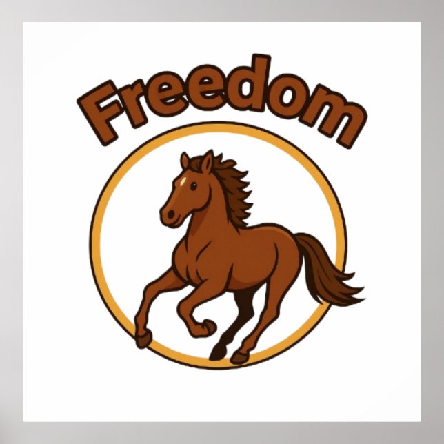 **Majestic Arabian Horse in the Golden Desert** Poster (Front)