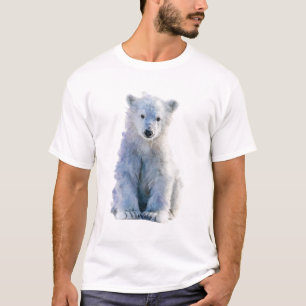 Majestic Arctic Polar Bear Cub Portrait Men T-Shirt