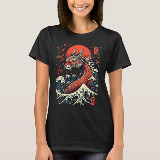Majestic Artistic Japanese Dragon Spirit Tee (Front)