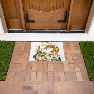Majestic Asian Mythology Dragon Temple Fantasy Doormat