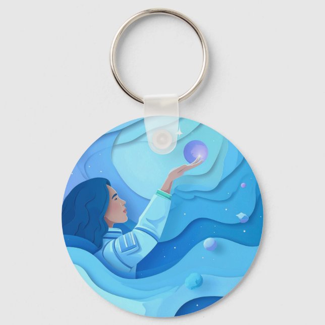 Majestic Astronaut Key Ring (Front)