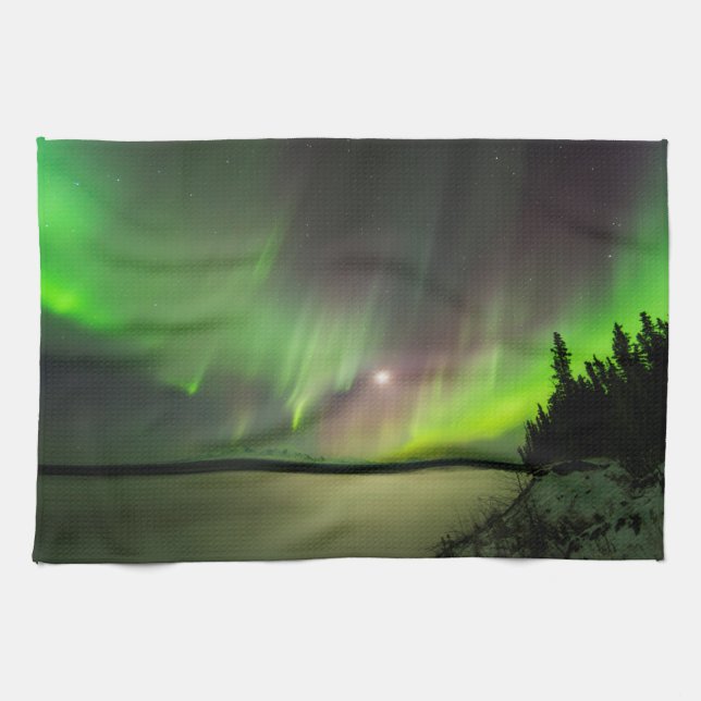 Majestic Aurora Tea Towel (Horizontal)