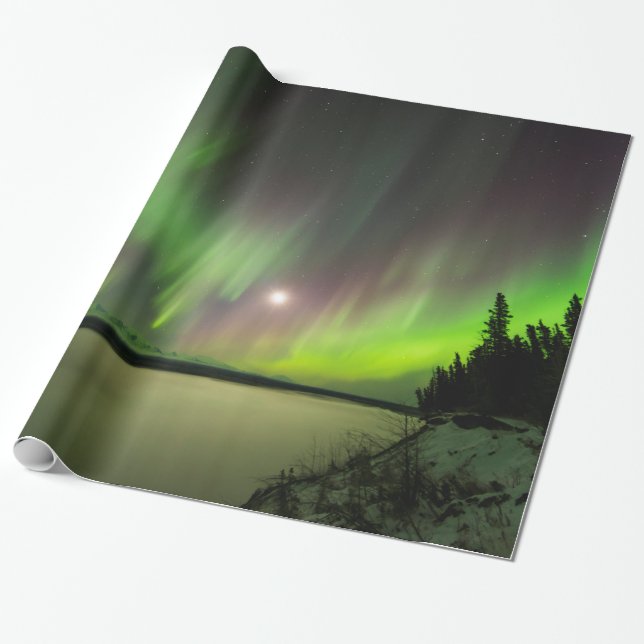 Majestic Aurora Wrapping Paper (Unrolled)