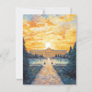 Majestic Austrian Palace at Sunset  Postcard
