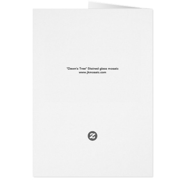 Majestic Autumn Tree Mosaic Design (Back)