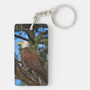 Majestic Bald Eagle 2 sided Key Ring