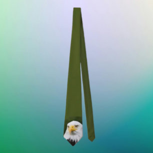 Majestic Bald Eagle Head Patriotic Neck Tie