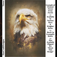 Majestic Bald Eagle, Oil Style Art EF5L Decoupage