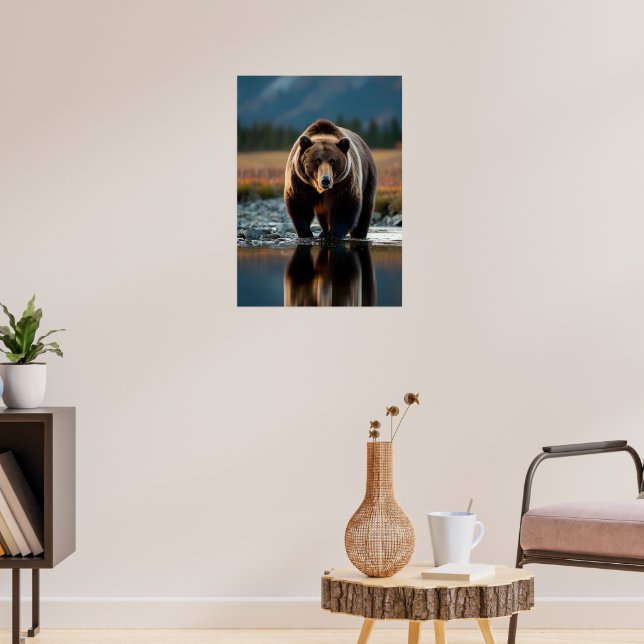 Majestic Bear by the River Poster (Living Room 3)