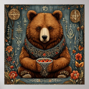 Majestic bear poster