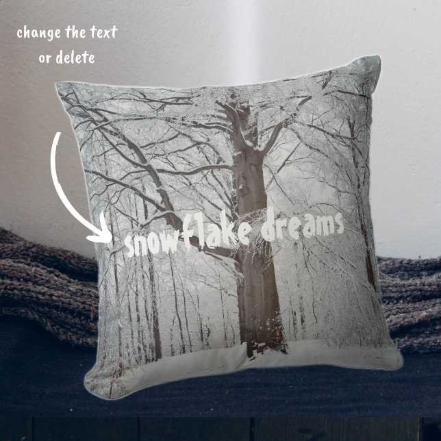 Majestic beech tree in the winter forest cushion (Creator Uploaded)