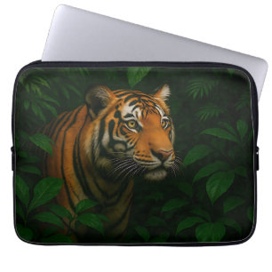 Majestic Bengal Tiger Jungle Portrait Wildlife Laptop Sleeve