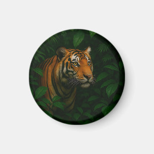 Majestic Bengal Tiger Jungle Portrait Wildlife Magnet