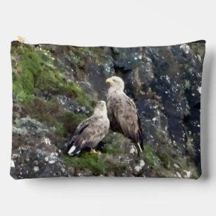 Majestic Bird of Prey White Tailed Eagle Pair Accessory Pouch