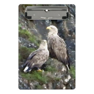  Majestic Bird of Prey White Tailed Eagle Pair  Mini Clipboard