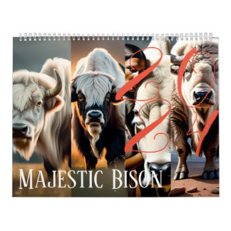 Majestic Bison - 2024 Calendar: A Journey Through Calendar