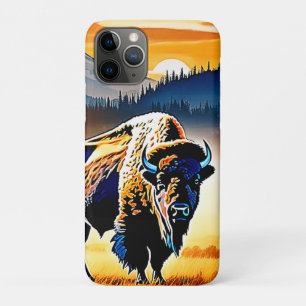 Majestic Bison Sunset iPhone 11 Pro Case