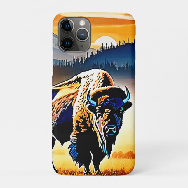 Majestic Bison Sunset Case-Mate iPhone Case (Back)