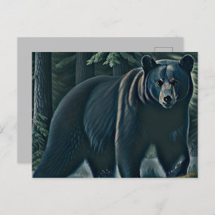 Majestic Black Bear Of The North Woods Postcard