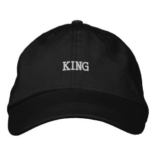 Majestic Black Hat with Prominent King Embroidery 