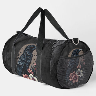 Majestic black raven  duffle bag