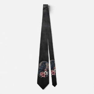 Majestic black raven  tie