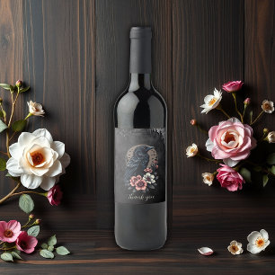 Majestic black raven  wine label