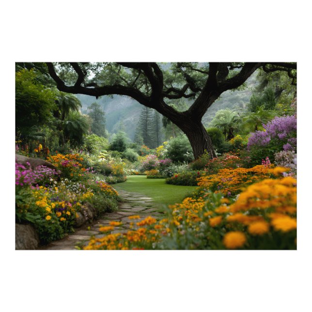 Majestic Blossom Canopy Garden Path Photo Print (Front)
