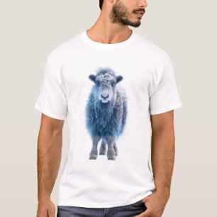 Majestic Blue Frost Woolly Bison Men T-Shirt