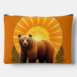 Majestic Brown Bear Accessory Pouch