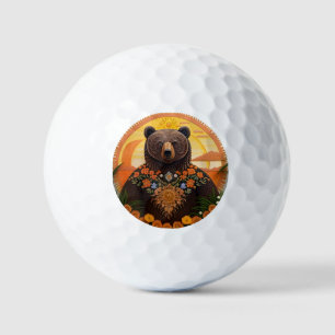 Majestic Brown Bear Golf Balls