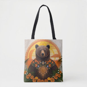 Majestic Brown Bear Tote Bag