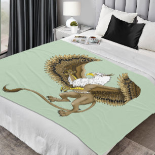 Majestic Brown Fantasy Griffin Mythical Gryphon Fleece Blanket