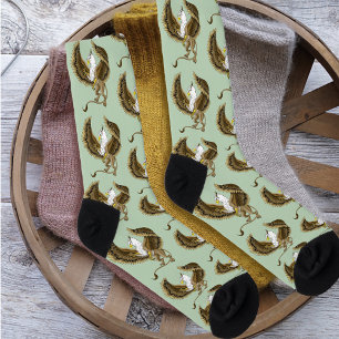 Majestic Brown Fantasy Griffin Mythical Gryphon Socks