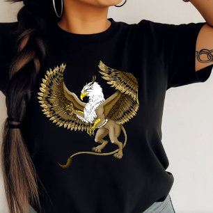 Majestic Brown Fantasy Griffin Mythical Gryphon Tri-Blend Shirt