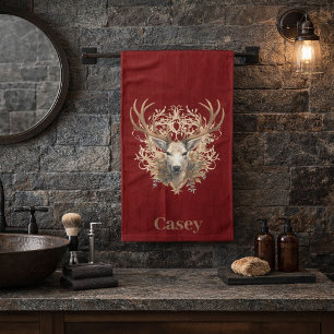 Majestic Buck - Custom Name Bath Towel Set