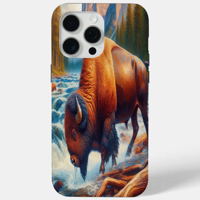 Majestic Buffalo in Tranquil Waters Case-Mate iPhone Case (Back)