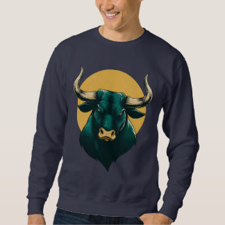 Majestic Bull Head Graphic T-Shirt – Bold Strength Sweatshirt