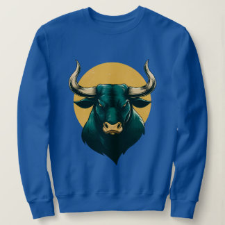 Majestic Bull Head Graphic T-Shirt – Bold Strength Sweatshirt