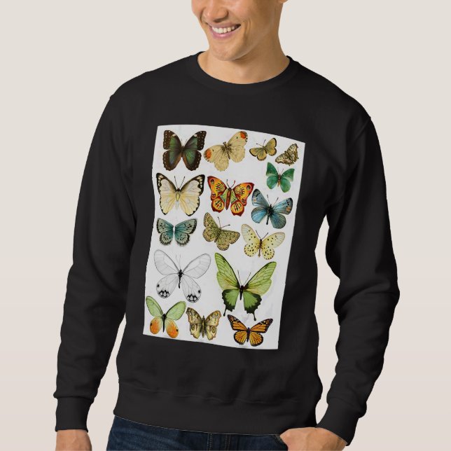 Majestic Butterfly  Blue Butterflies Morpho Sweatshirt (Front)