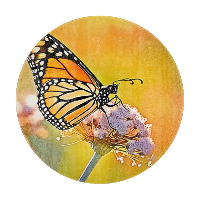 Majestic Butterfly Close Up Design Cutting Board (Front)