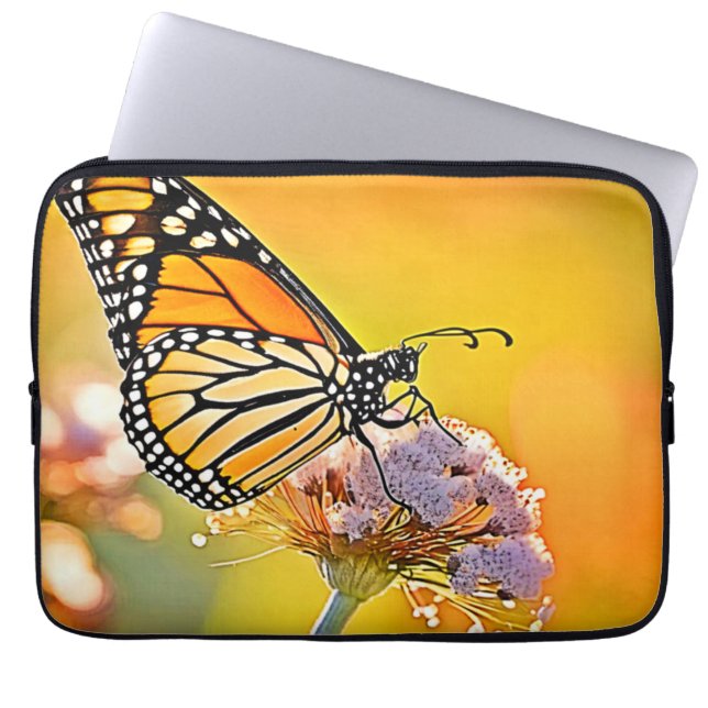 Majestic Butterfly Close Up Design Laptop Sleeve (Front)