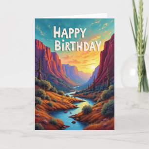Majestic Canyon Birthday Card