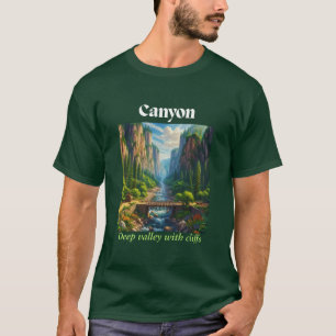 Majestic Canyon Valley Landscape - Nature Lover’s T-Shirt