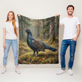 Majestic Capercaillie Art Fleece Blanket