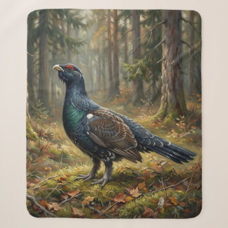 Majestic Capercaillie Art Sherpa Blanket