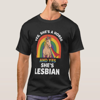 Majestic Cartoon Horse with Rainbow T-Shirt