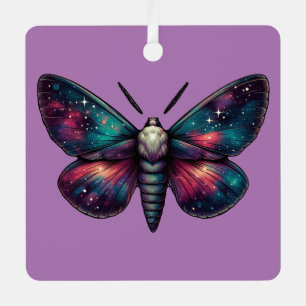 Majestic Celestial Moth - Space Mystic Metal Tree Decoration
