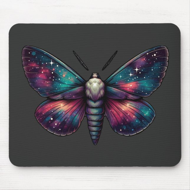 Majestic Celestial Moth - Space Mystic Mouse Pad (Front)